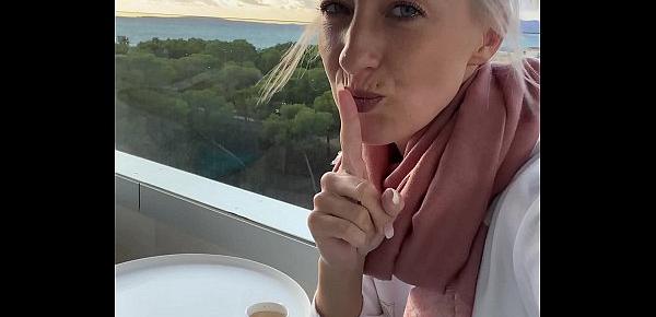 I fingered myself to orgasm on a public hotel balcony in Mallorca!